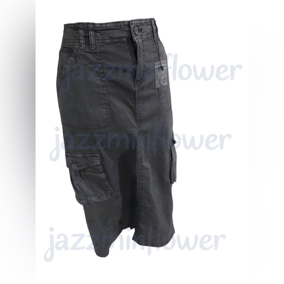 Garage washed Black cargo style twill look long skirt size XS‎ - Picture 1 of 15
